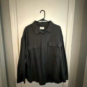 American Eagle Outfitters Dark Charcoal Shirt Jacket